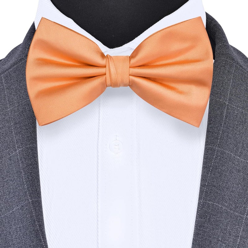 Branduce Mens Solid Color Adjustable Pre-tied Bow Tie for Men Party Wedding - Image 2